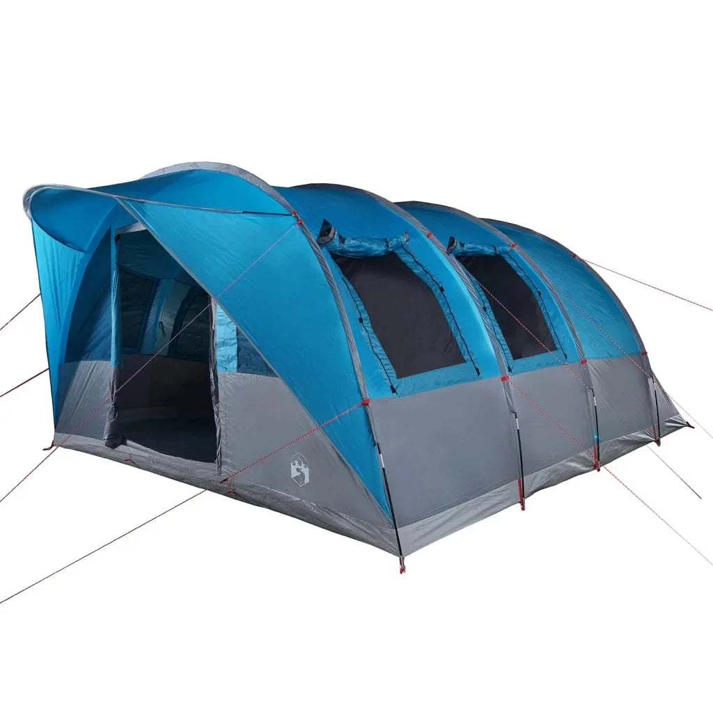 Camping Tent 185T Polyester Waterproof Outdoor Tunnel Tent for 5 People with 2 Bedrooms and 4 Windows