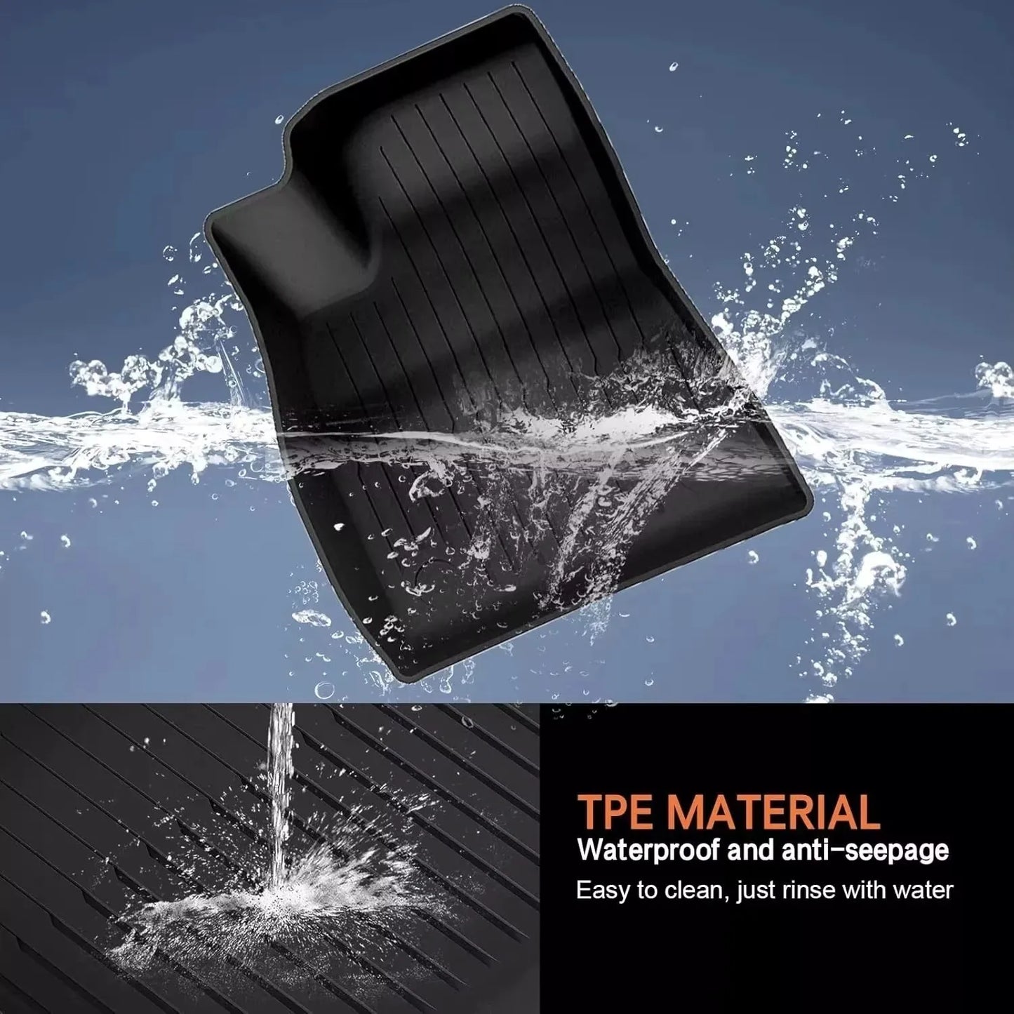Car Trunk Mat For New Tesla Model Y 2025 Juniper TPE Floor Mats Cargo Liner All Weather Floor Liner Backrest Mats