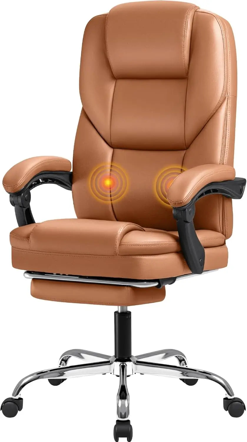 Furmax Executive Office Chair Foot Rest Big Tall Office Chair Ergonomic Home Office Desk Chairs Reclining High Back 400LBS