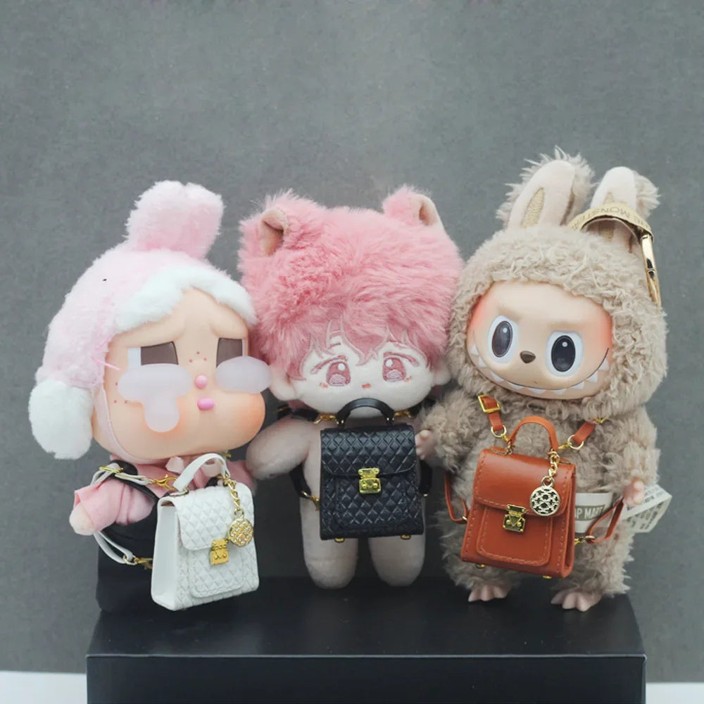 15 to 17 Cm Labubu Backpack Toy BJD Doll Bag Handmade Set DIY Doll Backpack Replacement Clothing Accessories