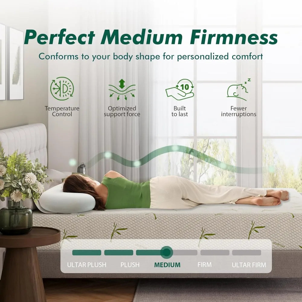 8 Inch Gel Memory Foam Mattress Medium Firm CertiPUR US Certified Mattress in Box