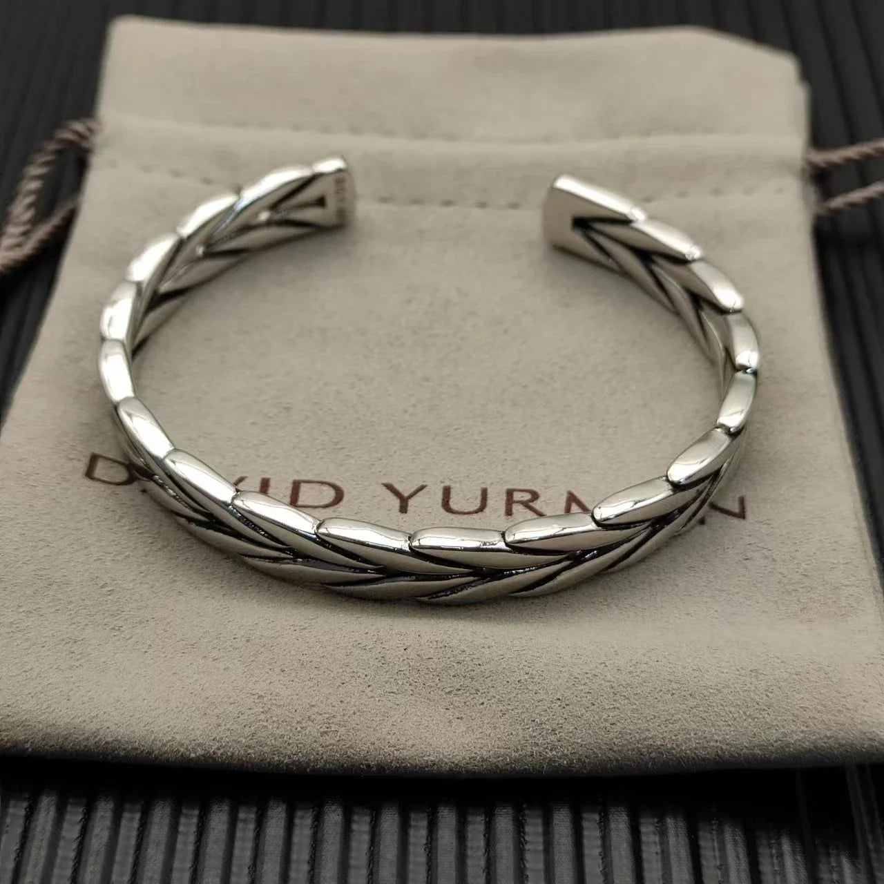 High Quality Fashion 925 Silver DY Star Cuff Bracelet for Women with Zircon Stone