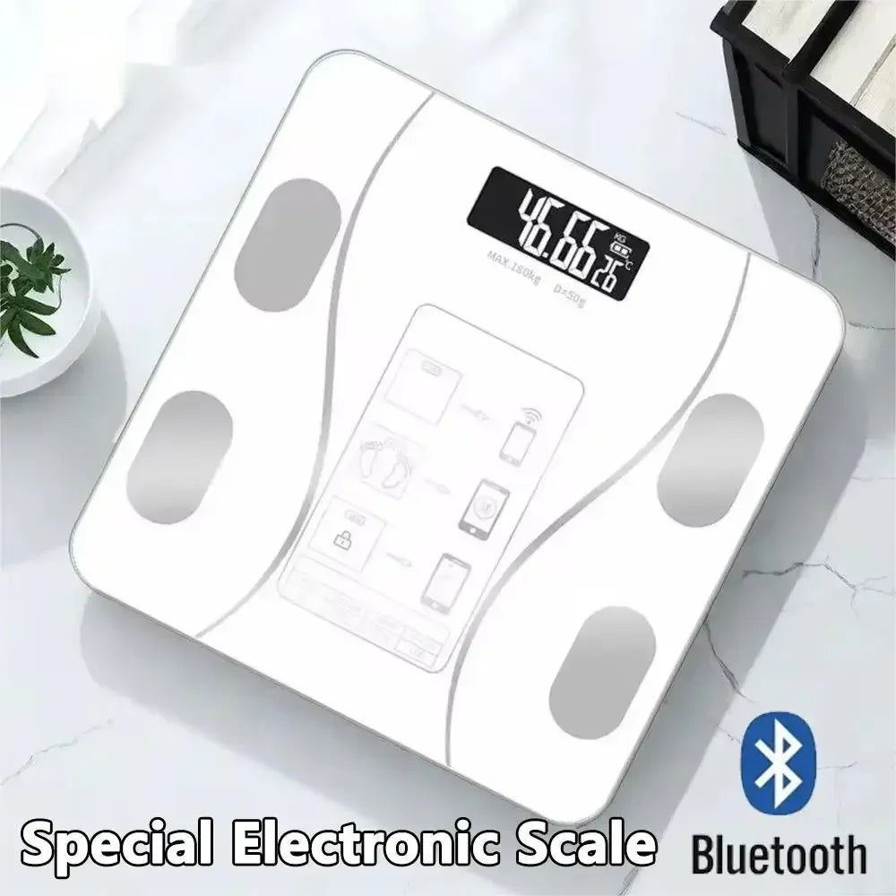 Hot Selling Bluetooth Body Fat Scale Intelligent Digital Bathroom Wireless Weight Scale USB Charging