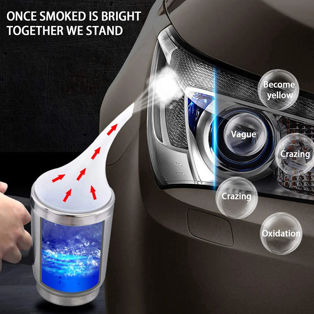 Car Headlight Polishing Kit 800ML Headlight Restoration Liquid Polymer Auto Headlamp Renovation Repair Clean Tool