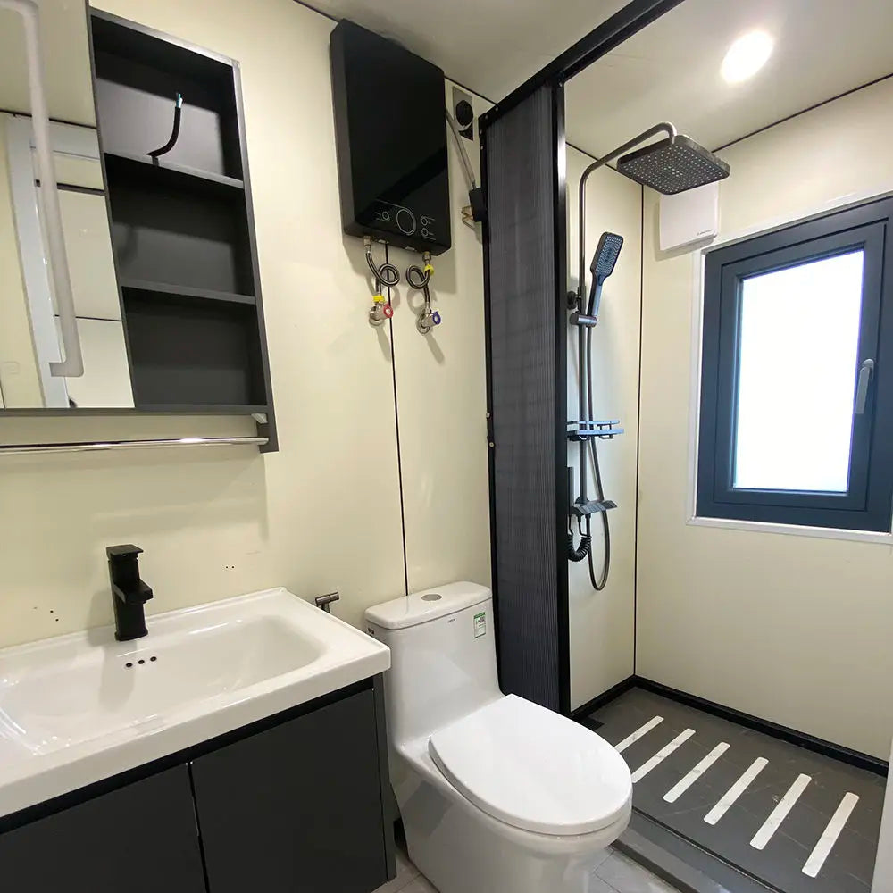 40FT Prefabricated Container Home 2-5 Bedroom Modular Prefab Tiny Home Folding Expandable Container House with Bathroom Kitchen