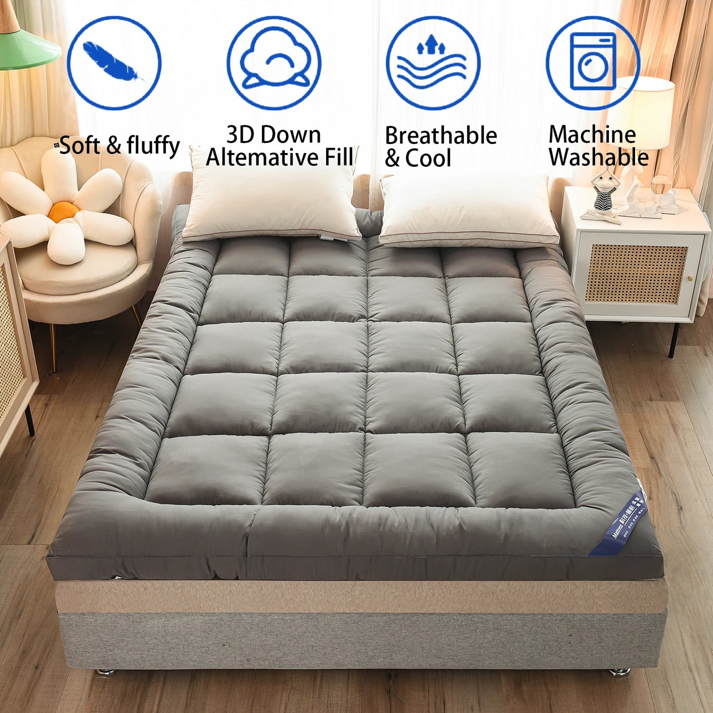 Samson Shopping 25 Mattress Topper for Pain Relief 1000GSM