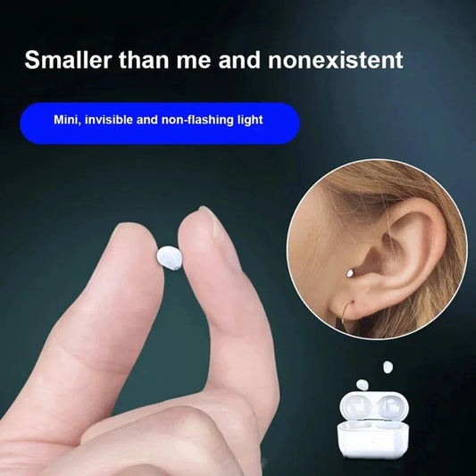 Invisible Earphones Mini Headphones Bluetooth TWS Wireless Sleep with Microphone HD Call Semi In Ear Earbuds Noise Reduction
