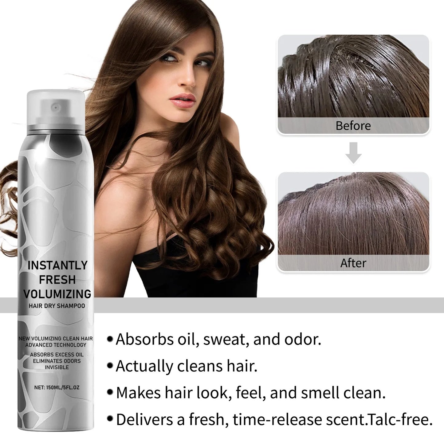 1 2 3 PCS Halovida Dry Shampoo Instantly Fresh Volumizing Hair Dry Shampoo Volumizing Dry Shampoo For Dark Hair Natural Dry Shampoo Volumizing Spray 150ml