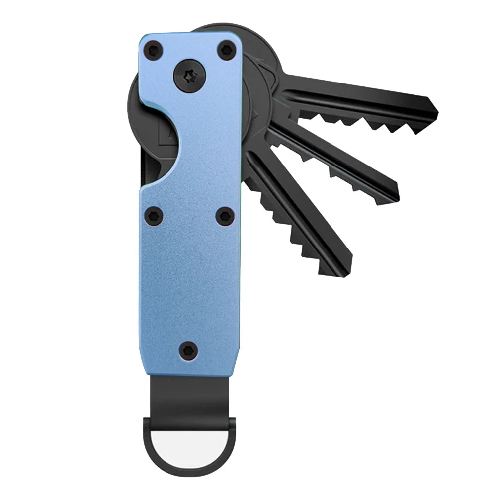 Key Organizer Compact Holder Metal Key Chain Minimalist Key Case for Keychain Secures 1 to 5 Keys