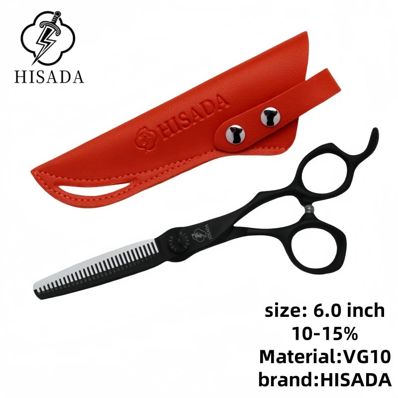 Hisada Professional Hairdressing Scissors 6 Inch VG10 Stainless Steel Cutting Scissors for Salon Use