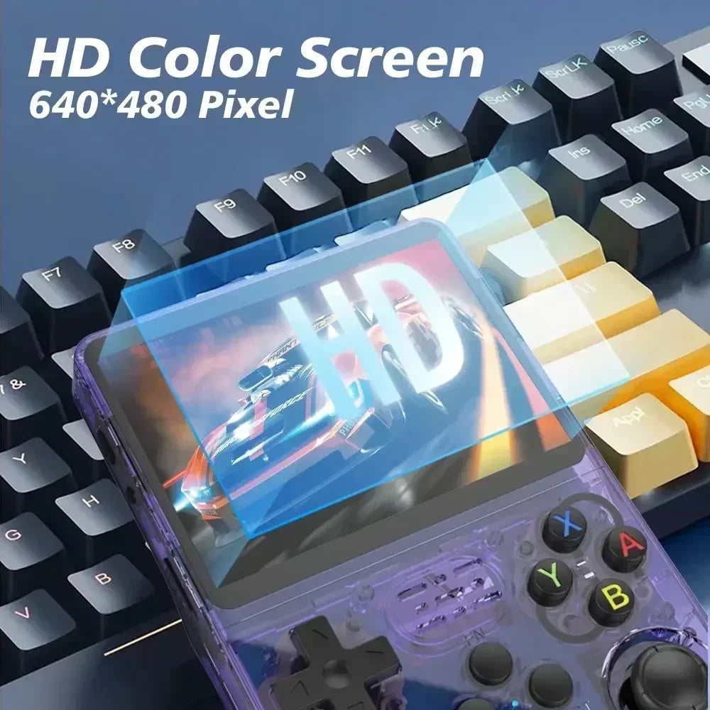 128GB Open Source R36S Video Game Console with 3.5 Inch Screen and 15000 Games