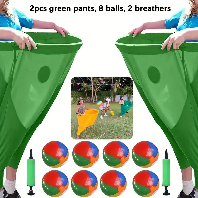 1/2Pcs Pants Game Set, Giant Pants + Bouncy Ball + Inflator Set, Funny Outdoor Family Party Game, Interactive Party Game Set, Suitable for Party Activities, Backyard, Picnic, Team Building, Lawn Activities.