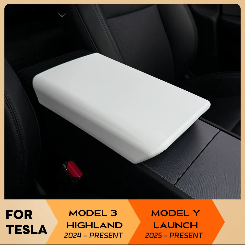 TPE Soft Case Center Console Arm Rest Lid Armrest Cover Accessories for Tesla Model Y Launch Juniper 2025 and Model 3 Highland 2024