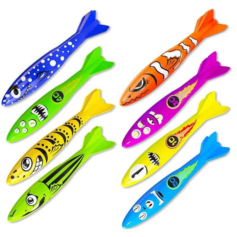 Pool Decoration Props Inflatable Swimming Pool Accessories Treasure Hunt Diving Set Torpedo Fish Water Rings Dolphin Gifts TMZ