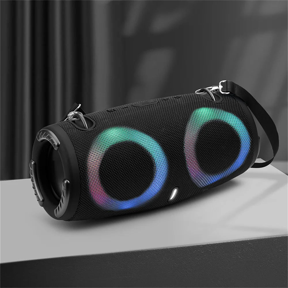 Portable Waterproof 100W High Power Bluetooth Speaker with RGB Colorful Light Wireless Subwoofer 360 Stereo Surround TWS FM Boom Box