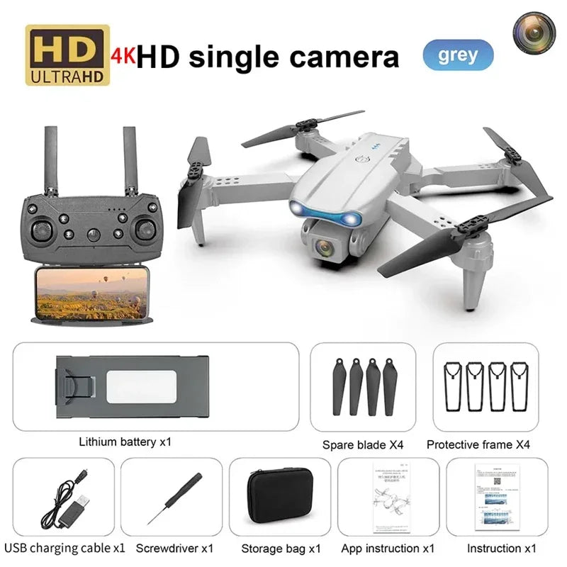 New E99 Pro Drone GPS Professional 8K HD Camera FPV 5G Wifi Brushless Motor Foldable RC Quadcopter Obstacle Avoidance