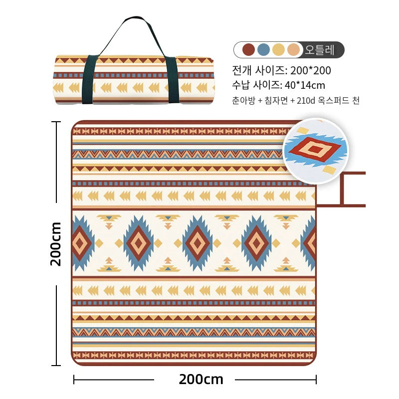 TARKA Big Size Camping Mat Thicken Picnic Pad Portable Folding Beach Mattress Outdoor Waterproof Moisture-proof Campsite Mats