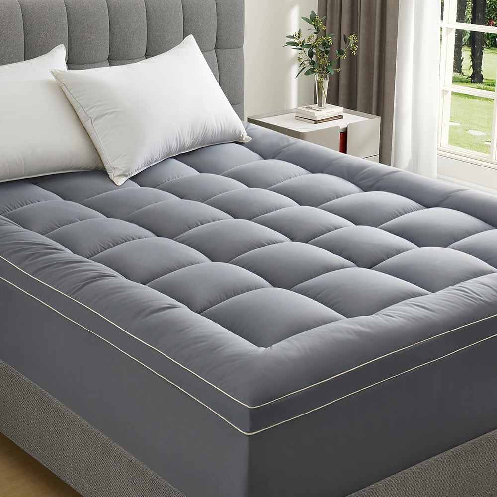 Mattress Topper Anti Dust Mite Folding Mat Quilted Bed Protection Pad 100 Percent Polyester Height Under 3 Inches