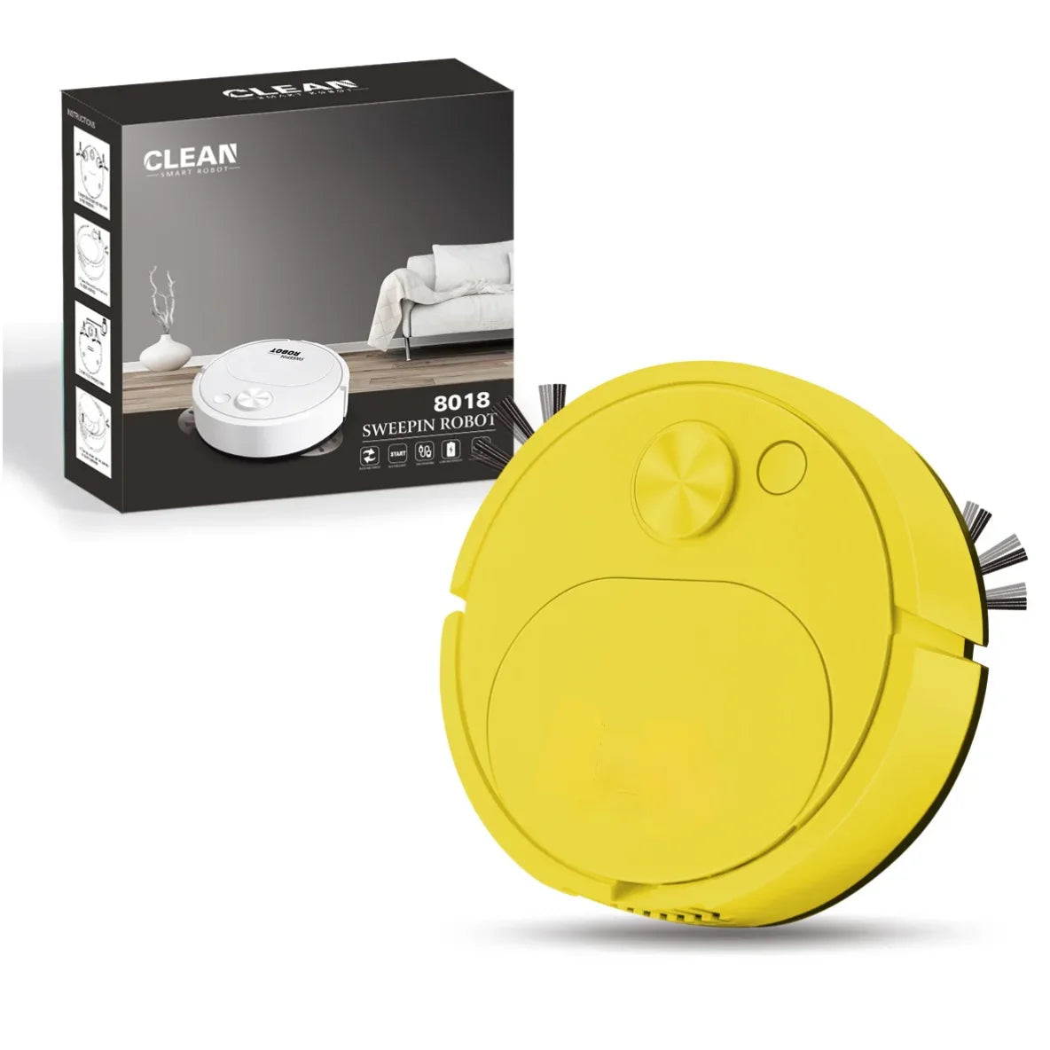 New USB Sweeping Robot Vacuum Cleaner Mopping 3 In 1 Smart Wireless 1500Pa Dragging Cleaning Sweep Floor for Home and Office