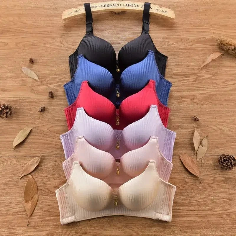 Sexy Wireless Push Up Bra No Steel Ring Seamless 8cm Thick Padded Lingerie for Women Comfort Adjustable Straps