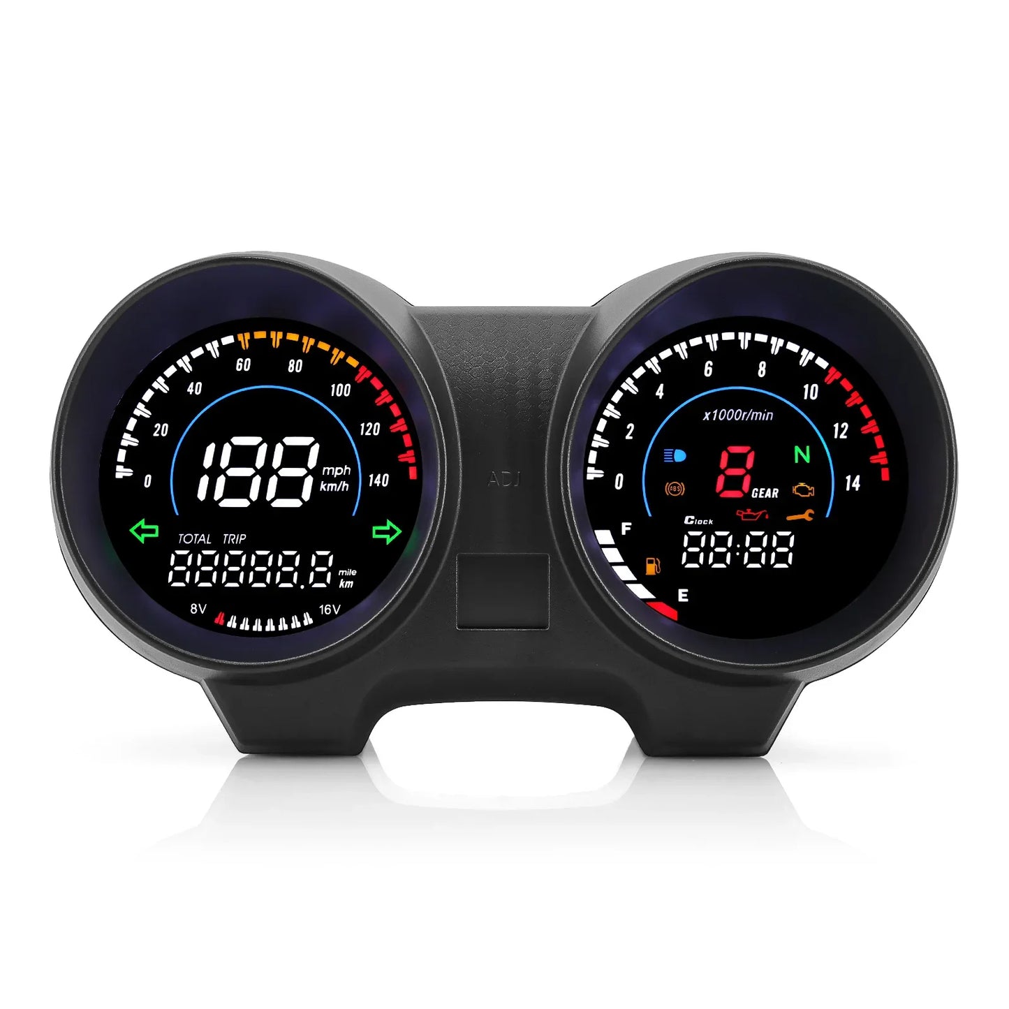 Motorcycle RPM Meter Speedometer Digital Dashboard Tachometer Odometer Fuel Meter Voltmeter for Titan 150 Honda CG150 Fan150