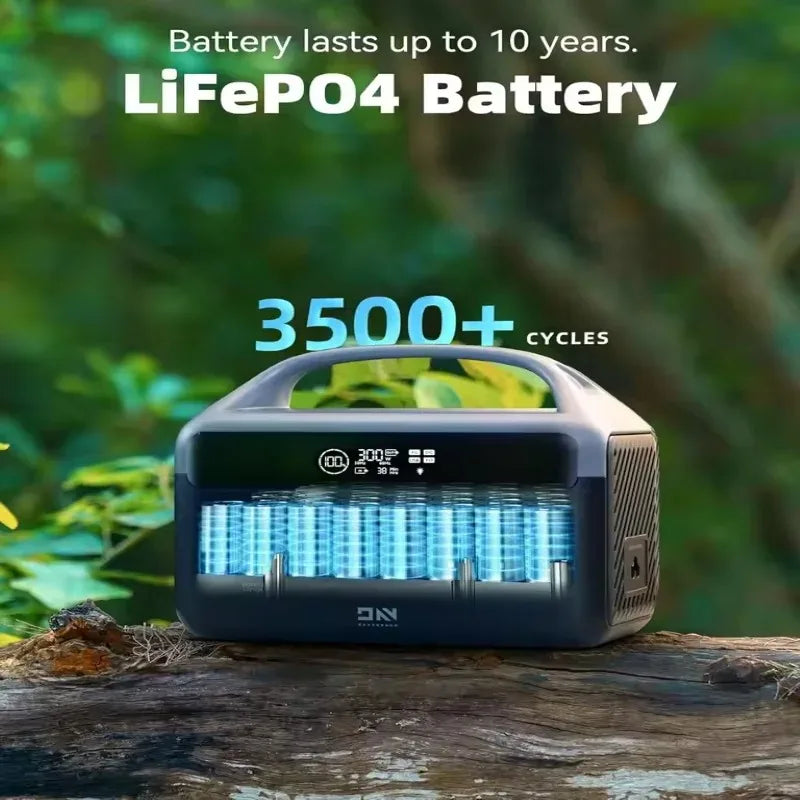 300W Solar Generator Portable Power Station 179Wh 56000mAh Rechargeable Battery for Outdoor Camping and Home Use