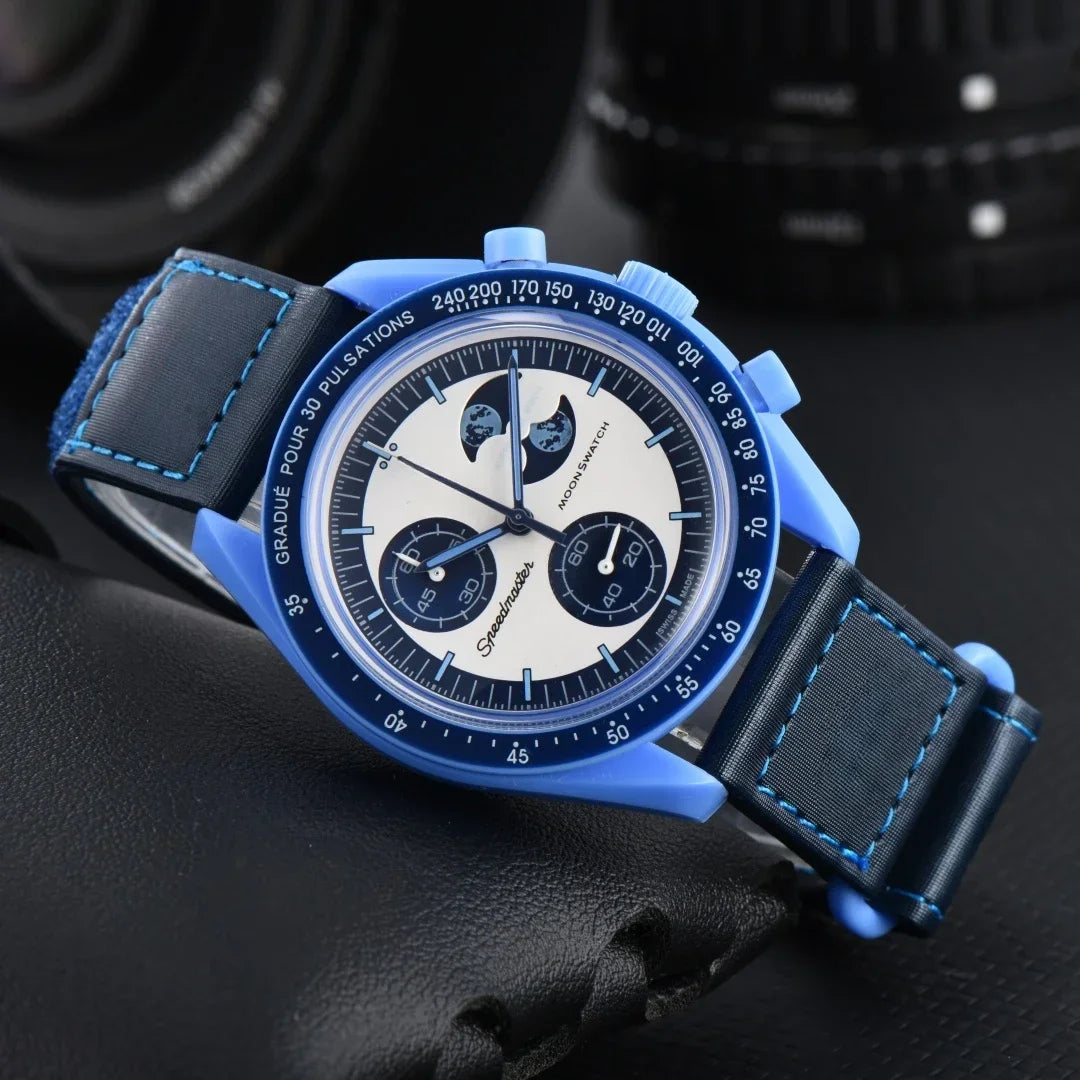 2025 New Men's Moon Mercury Quartz Smart Watch with 1.6 Inch OLED Display