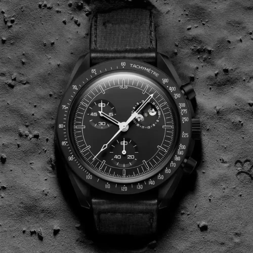 2025 New Men's Moon Mercury Quartz Smart Watch with 1.6 Inch OLED Display
