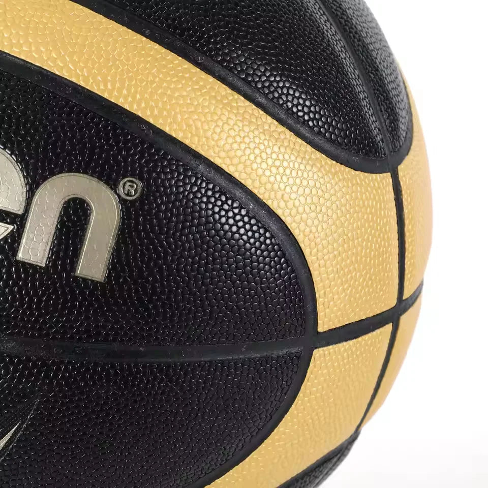 Molten Size 5 6 7 Basketball EZK Black Gold PU Outdoor Indoor Balls for Women Youth Men Match Training