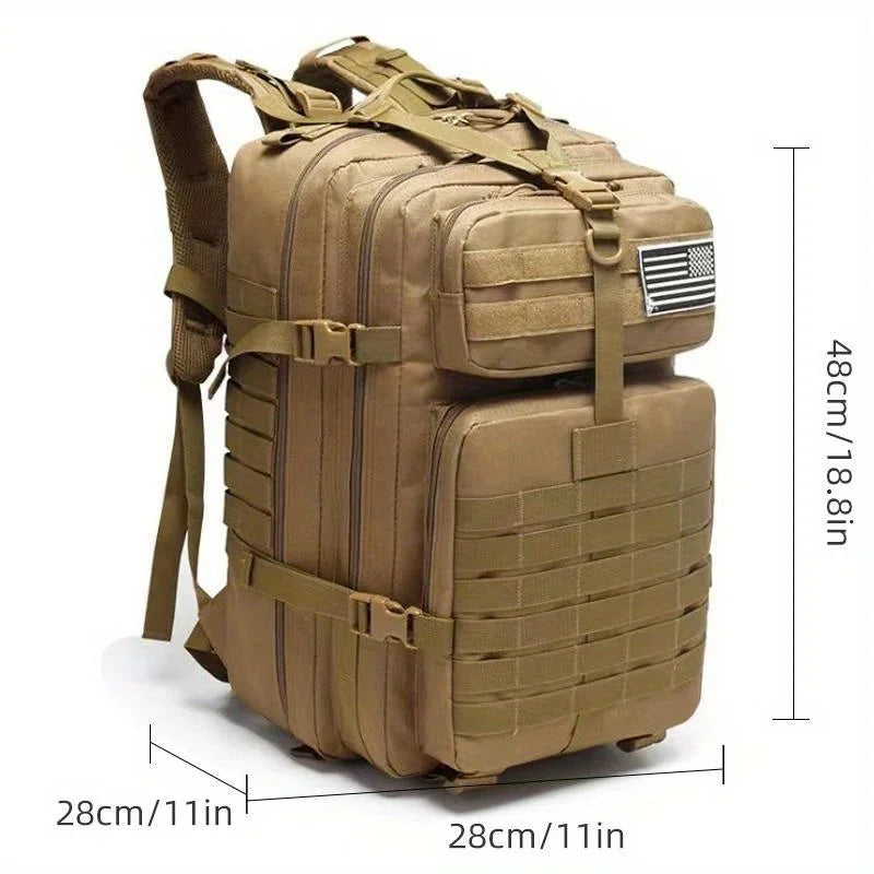 1pc Men's 1000D Nylon Waterproof Trekking Fishing Hunting Bag Outdoor Rucksacks Sports Camping Hiking Backpack