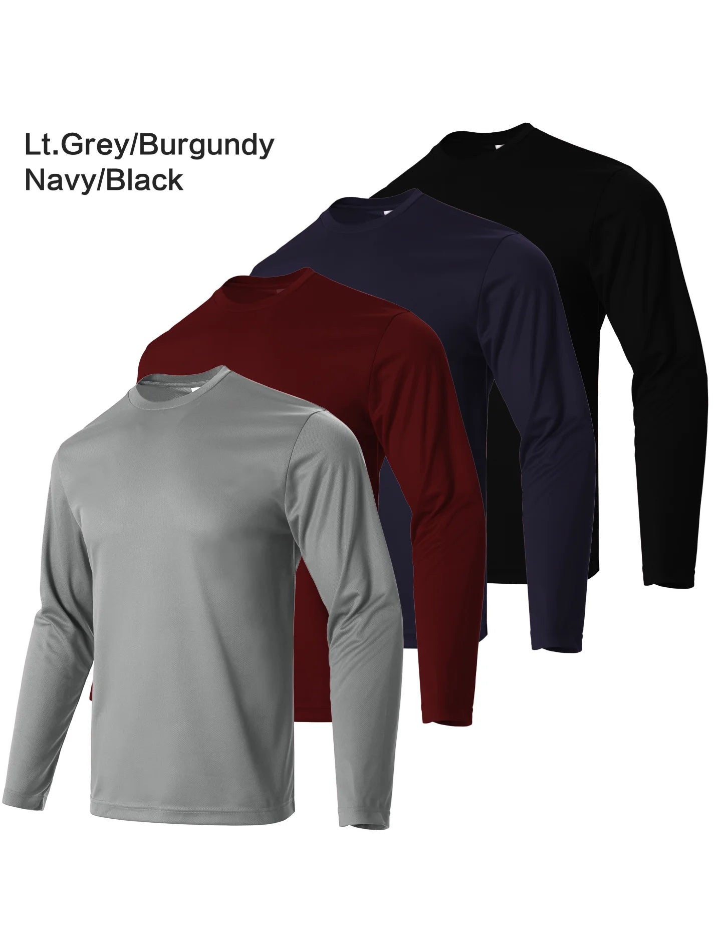 4-piece men's quick drying sports and fitness T-shirt long sleeved sports and running T-shirt