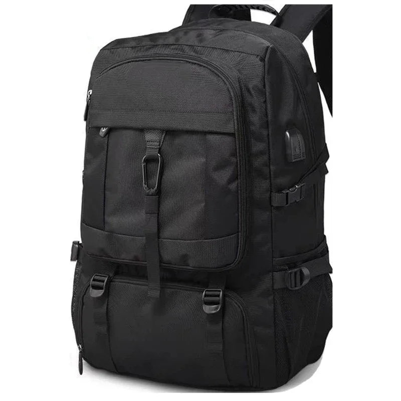 50L 80L Large Travel Backpack for Men with Separate Shoe Compartment Business Bag Outdoor Sports Waterproof Black Storage Backpack