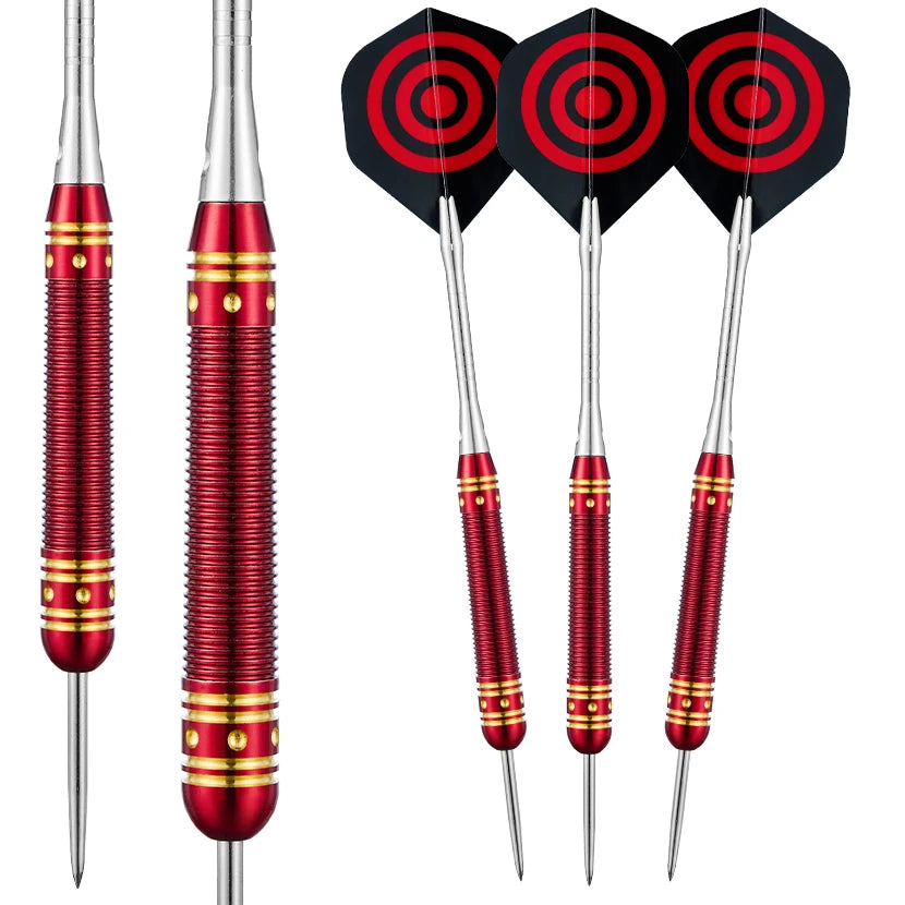 3 pcs 21g electroplated red copper darts metal tip darts color box set professional training competition darts