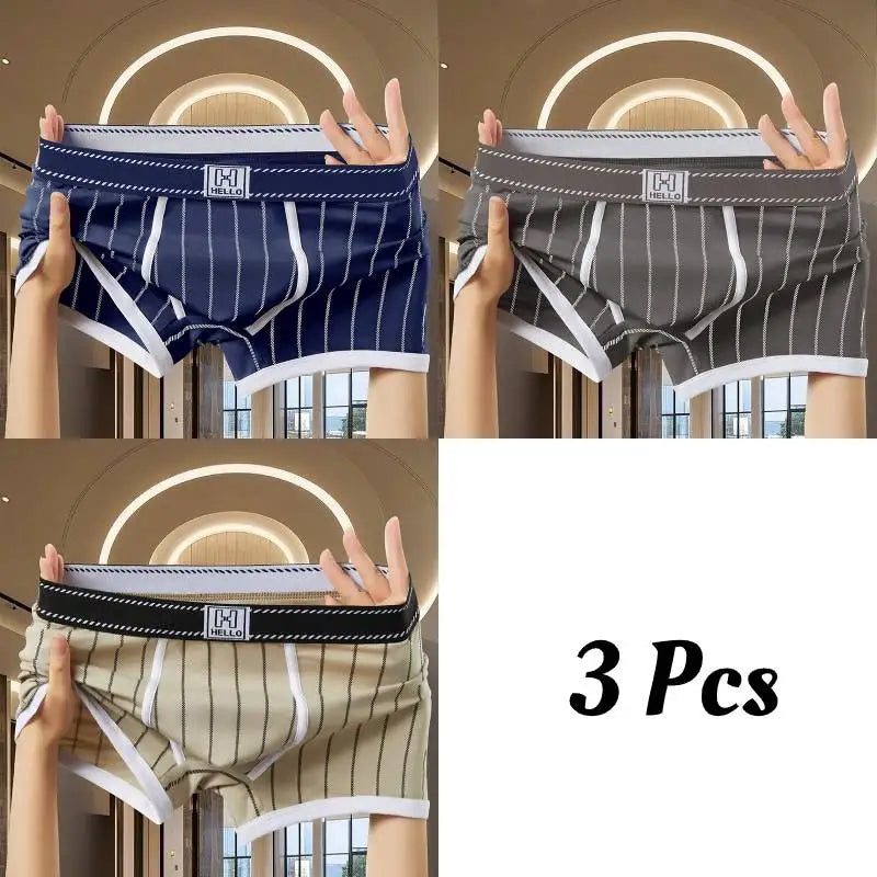 Briefs And Boxers Boxer Shorts Cotton Striped Men Underwear