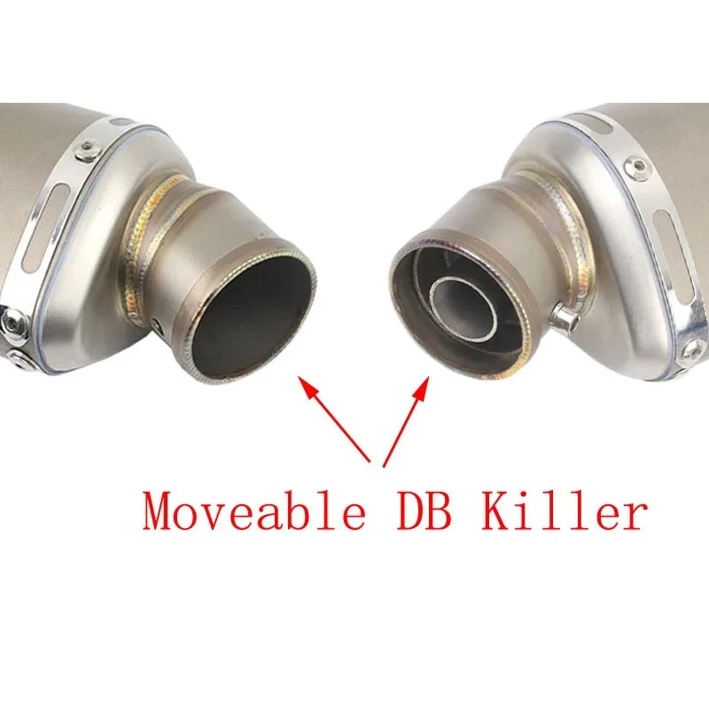 Universal 51mm Motorcycle Exhaust Yoshimura Muffler with DB Killer for Yamaha PCX125 FZ1N Z900 CBR500R R6 R25 R3 R1