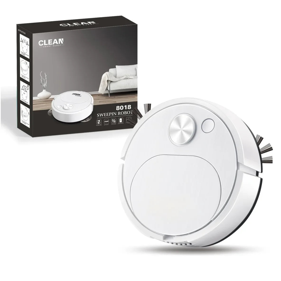 New USB Sweeping Robot Vacuum Cleaner Mopping 3 In 1 Smart Wireless 1500Pa Dragging Cleaning Sweep Floor for Home and Office