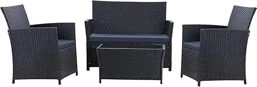 Patio Furniture Set Modular Wicker Outdoor Sectional Sofa Conversation Set Gray Rattan with Cushions