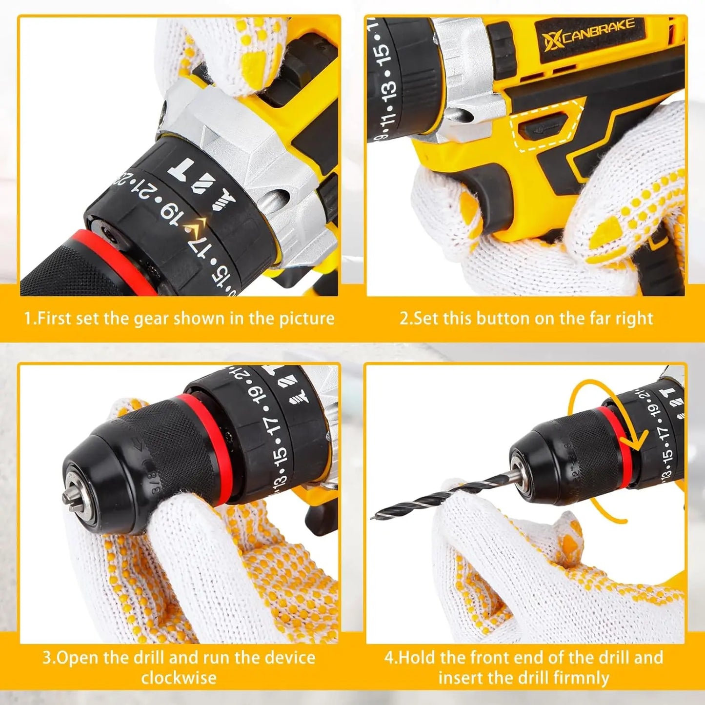 120 PCS 21V Cordless Drill Set with 3/8 Inch Keyless Chuck Metal and 25 Plus 3 Clutch with Impact