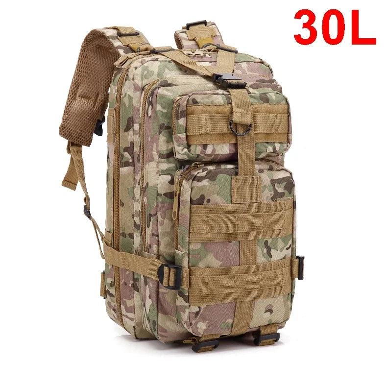 QTQY 30L 50L Tactical Backpack for Men Travel Survival Outdoor 3P Assault Pack EDC Molle Hiking Trekking Hunting Bag