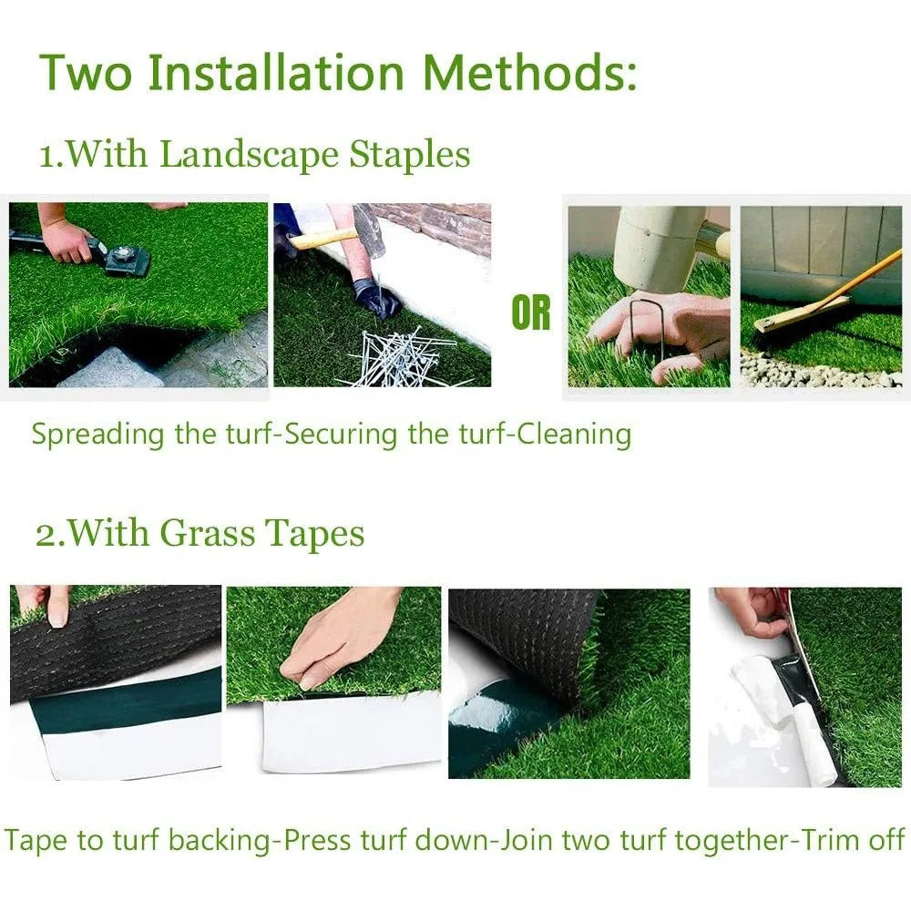 Realistic Pet Artificial Grass for Dogs Indooor Outdoor Decor, 70 oz Extra-Heavy & Thick Garden Lawn Landscape Synthetic Grass