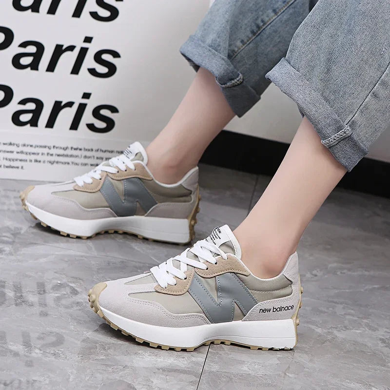 Women Summer Fashion Mesh Breathable Lace Up Sports Platform Shoes Designer Sneakers Casual Walking Shoes