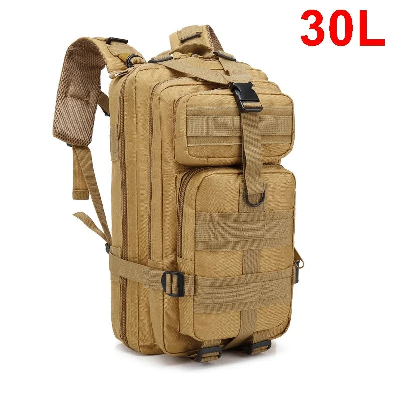 QTQY 30L 50L Tactical Backpack for Men Travel Survival Outdoor 3P Assault Pack EDC Molle Hiking Trekking Hunting Bag