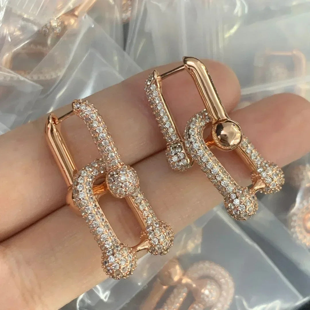 New Arrival S925 Sterling Silver Classic Letter T Bracelet and Necklace Set Retro Horseshoe Design High End Women's Jewelry