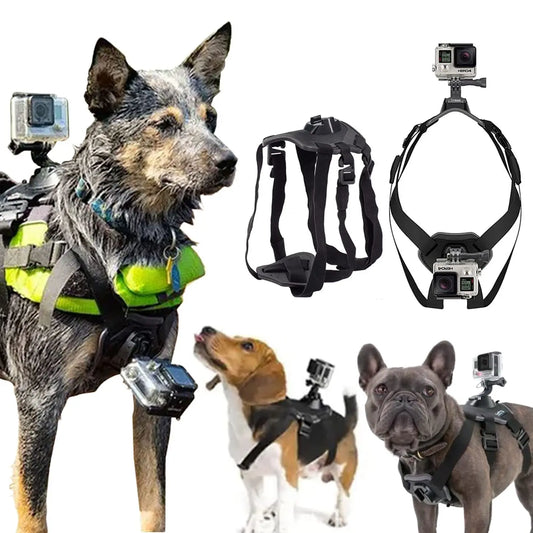 Adjustable Fetch Dog Harness for GoPro Hero 12 11 10 9 8 7 6 5 4 Sports Camera Mount Holder for Xiaoyi