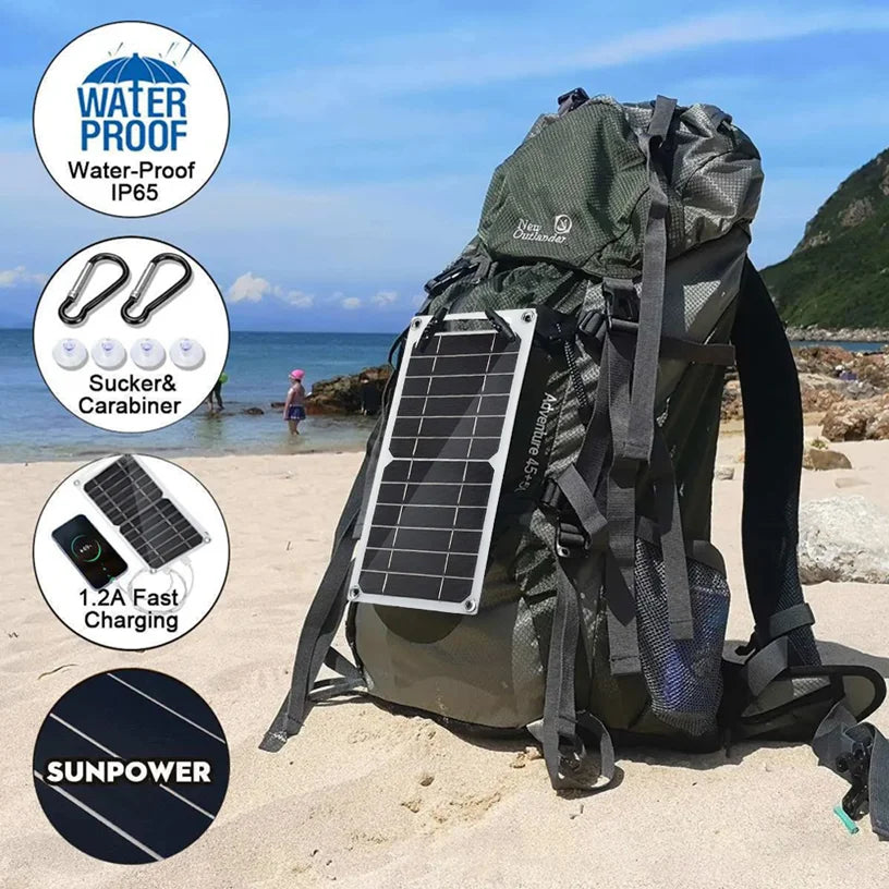 Wholesale Solar Panel 1 to 14 Pieces USB Waterproof Outdoor Hiking Camping Portable Battery Mobile Phone Charging Bank Charging Panel