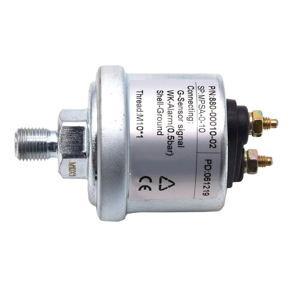 HD Mechanical Oil Pressure Sensor NPT1/8 M10X1 Thread 0-5 Bar 0-10 Bar 52mm Oil Pressure Gauge 9-32V