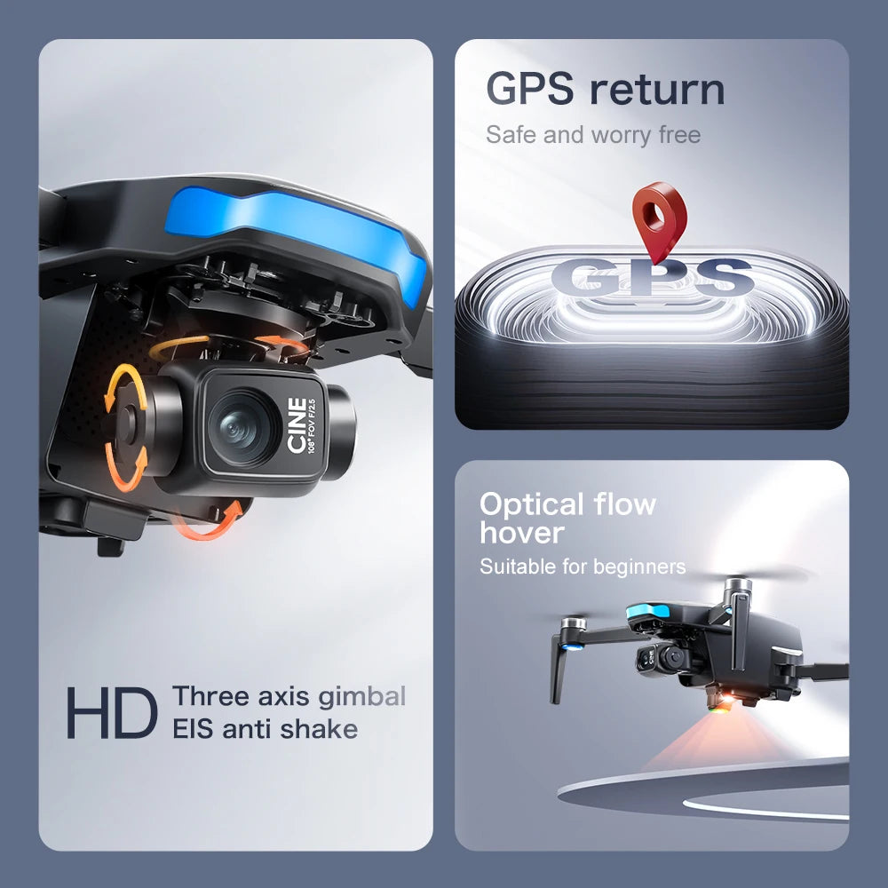 For Xiaomi S-X1 GPS Drone 8K HD professional camera Three-axis gimbal WIFI UAV Obstacle Avoidance Quadcopter Brushless Toy Gift