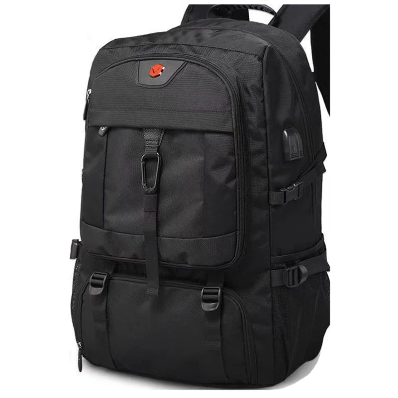 50L 80L Large Travel Backpack for Men with Separate Shoe Compartment Business Bag Outdoor Sports Waterproof Black Storage Backpack