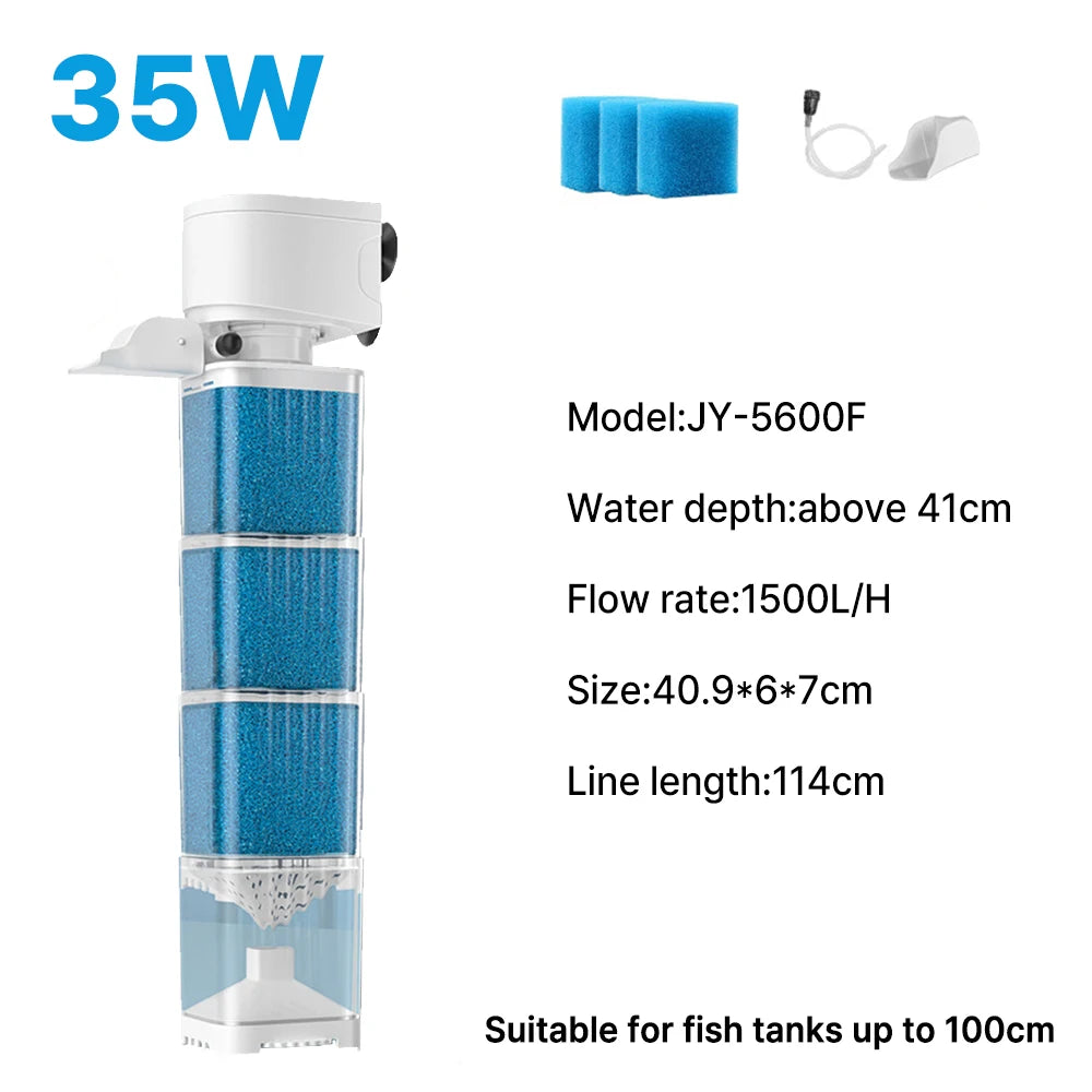 Aquarium Filter Pump Fish Tank Submersible Silent Air Oxygen Aerator Internal Water Pump Aquarium Air Pump Wave Maker 220v