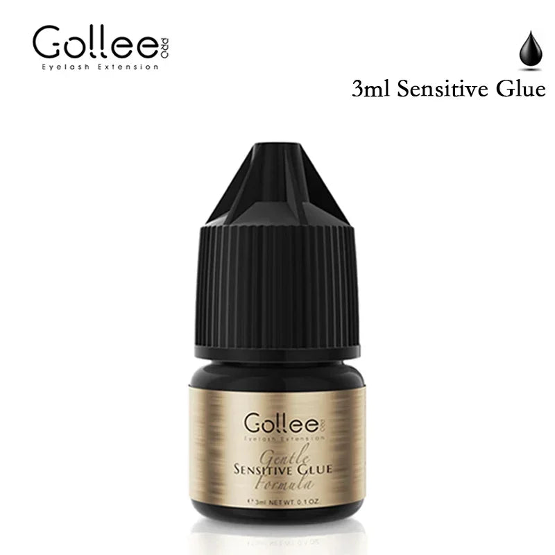 Gollee Cluster Lashes Glue No Irritation Eyelash Extension Fast Dry Adhesive for Home Use Professional Lash Extension Supplies